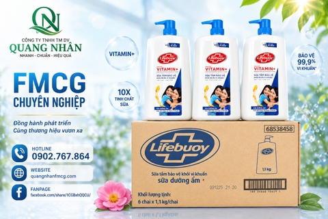 SỮA TẮM LIFEBUOY CHĂM SÓC DA (XANH) 1.1KG/ 6CHAI