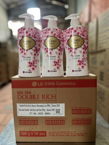 SỮA TẮM DOUBLERICH HƯƠNG HOA ANH ĐÀO 550G X 10 CHAI