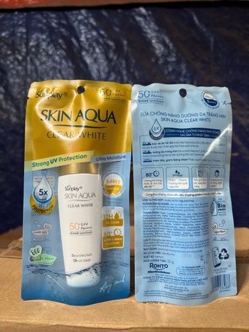 SỮA CHỐNG NẮNG DƯỠNG DA TRẮNG MỊN SKIN AQUA CLEAR WHITE 55G