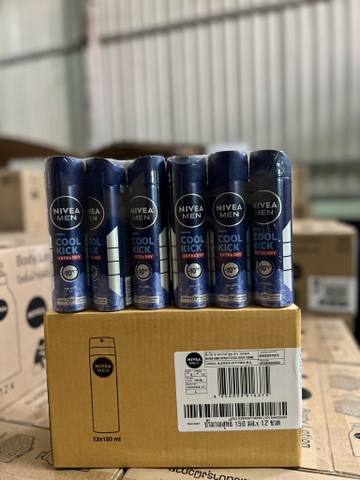 82883 XỊT NGĂN MÙI NIVEA NAM Mát Lạnh (BLUE) 150ML X 12 CHAI