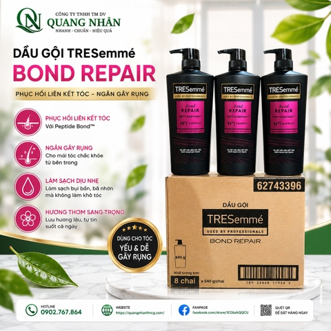 DẦU GỘI TRESEMME BOND REPAIR 640g x 8 chai