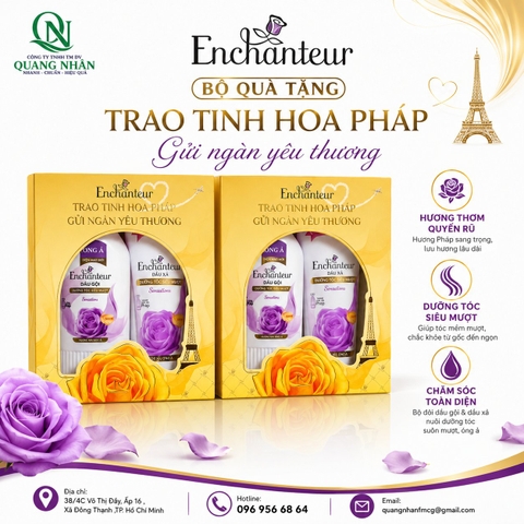 DẦU GỘI ENCHANTEUR SENSATION 650G + Dầu xả 300ml X 12 bộ (TÍM)
