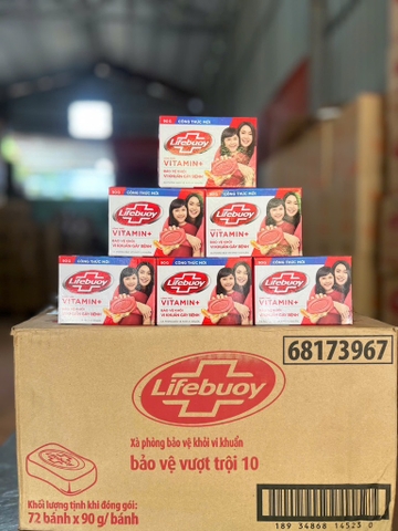 XÀ BÔNG CỤC LIFEBUOY BẢO VỆ VƯỢT TRỘI  72 CỤC X 125G