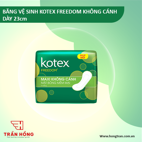 BĂNG VỆ SINH KOTEX FREEDOM KHÔNG CÁNH DÀY  -23cm x 48 gói