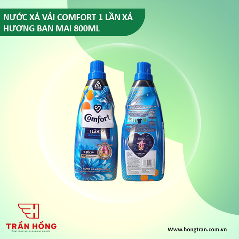 NƯỚC XẢ VẢI COMFORT 1 LẦN XẢ HƯƠNG BAN MAI 800ML X 12 CHAI