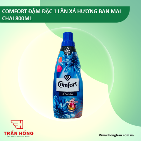 NƯỚC XẢ VẢI COMFORT 1 LẦN XẢ HƯƠNG BAN MAI 800ML X 12 CHAI