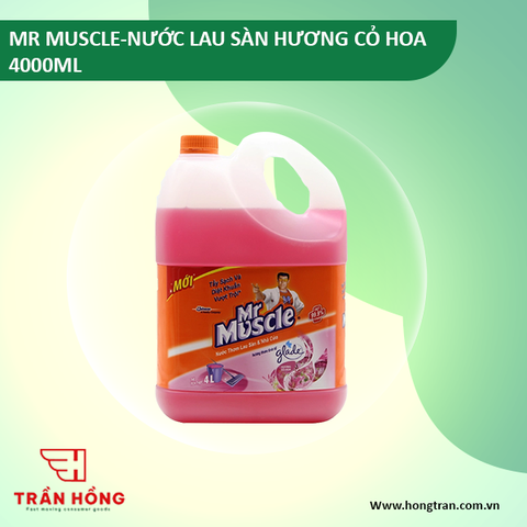 NƯỚC LAU NHÀ MR MUSCLE - HƯƠNG CỎ HOA 4000ML x 12 chai
