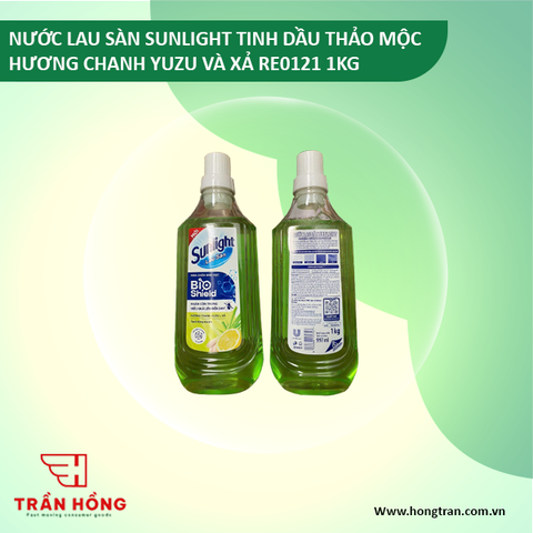 NƯỚC LAU SÀN SUNLIGHT TDTM HƯƠNG CHANH YUZU VÀ XẢ RE0121 1KG x 12 chai