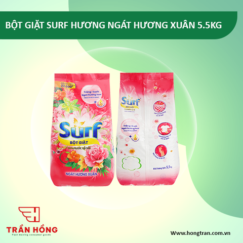 BỘT GIẶT SURF HƯƠNG NGÁT HƯƠNG XUÂN 5.5KG x 3 túi