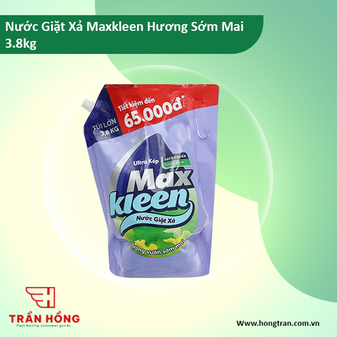 Nước Giặt Xả Maxkleen Hương Sớm Mai 3.8kg x 3 TÚI