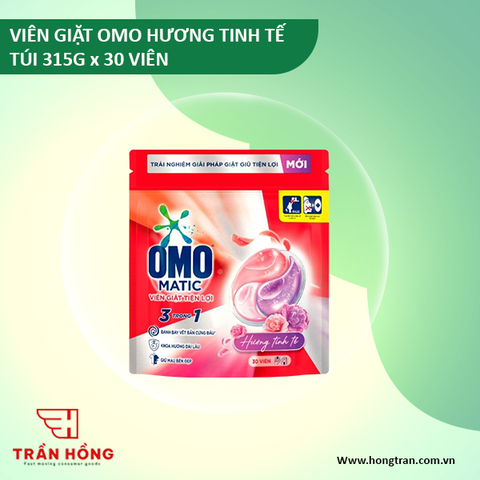 VIÊN GIẶT OMO HƯƠNG THƠM TINH TẾ 315G x 30 VIÊN - 12 BỊCH