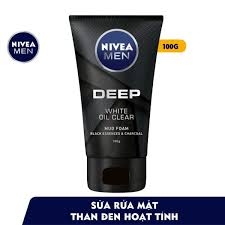 84415 SỬA RỮA MẶT NAM NIVEA  SDEEP WHITENING CLEAR 100G