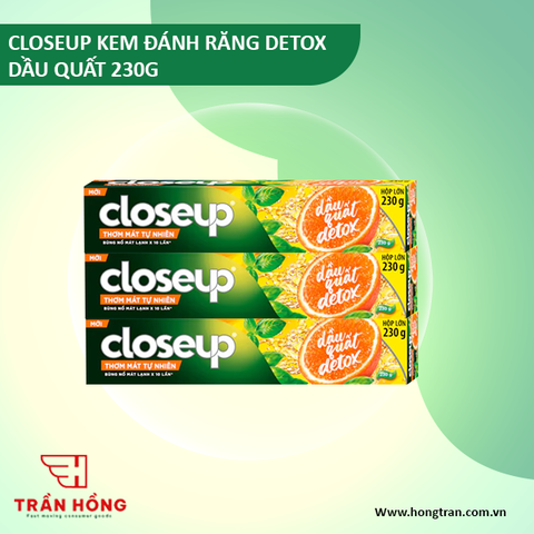 KEM ĐÁNH RĂNG CLOSEUP DETOX DẦU QUẤT 230G x 36 ống