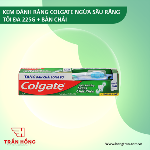 KEM ĐÁNH RĂNG COLGATE NGỪA SÂU RĂNG TỐI ĐA 225G+BAN CHAI x  36bộ