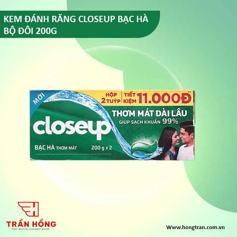 KEM ĐÁNH RĂNG CLOSEUP BẠC HÀ BỘ ĐÔI 200G x 18 BỘ