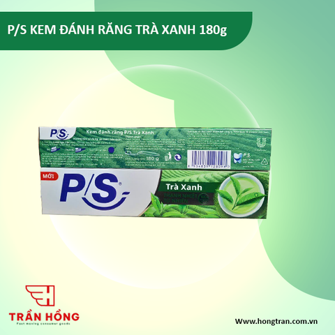 KEM ĐÁNH RĂNG P/S 123 TRÀ XANH 180g x 36 ống