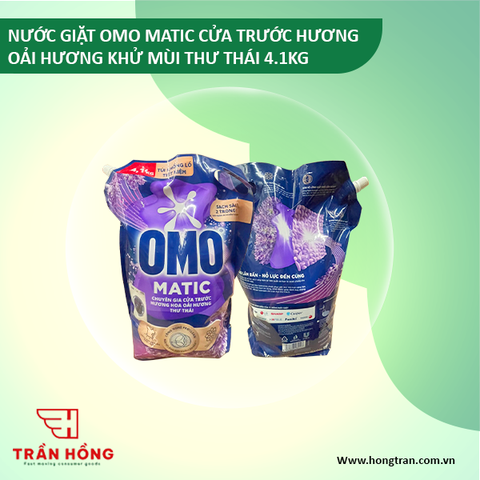 NƯỚC GIẶT OMO MATIC CỬA TRƯỚC HƯƠNG OẢI HƯƠNG KHỬ MÙI THƯ THÁI 4.1KG x 4 TÚI