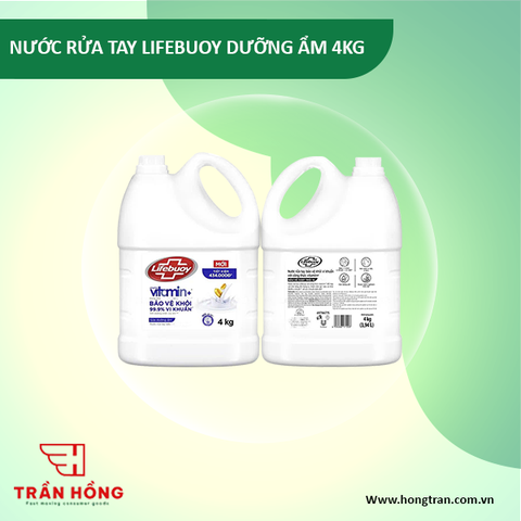 NƯỚC RỬA TAY LIFEBUOY DƯỠNG ẨM 4KG x 3 CAN