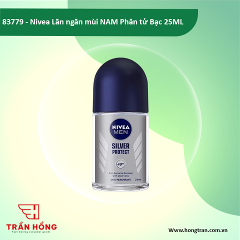 83779 LĂN NGĂN MÙI NAM NIVEA PHÂN TỬ BẠC 25ML  x 30 CHAI