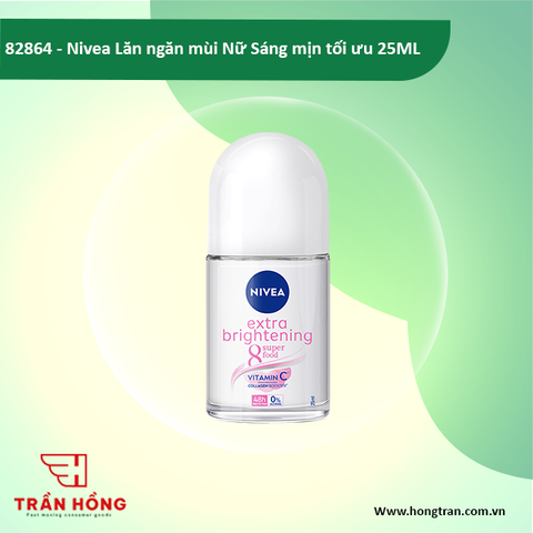 82864 Nivea Lăn ngăn mùi Nữ Sáng mịn tối ưu 25ML  x 30 CHAI