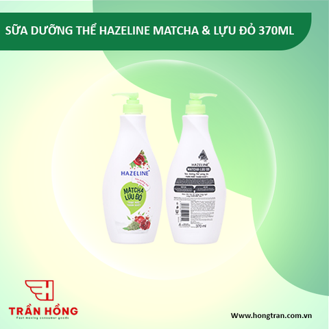 SỮA DƯỠNG THỂ HAZELINE MATCHA & LỰU ĐỎ 370ML x 12 chai