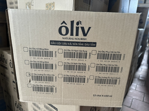 SỮA TẮM ÔLIV DƯỠNG ẨM MỀM MỊN 650ML x 12 CHAI