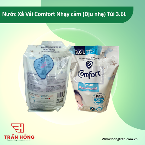 NƯỚC XẢ VẢI COMFORT CHO DA NHẠY CẢM HƯƠNG THƠM DỊU NHẸ  3.6L x 4 TÚI