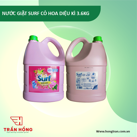 NƯỚC GIẶT SURF CỎ HOA DIỆU KÌ 3.6KG x 3 CHAI