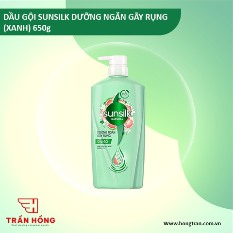 DẦU GỘI SUNSILK DƯỠNG NGĂN GÃY RỤNG (XANH) 650g X 8 Chai
