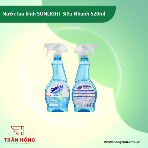 Nước lau kính SUNLIGHT Siêu Nhanh 520ml x 12 chai