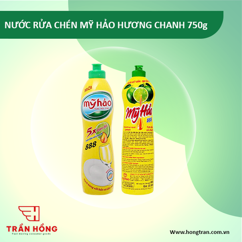 NƯỚC RỬA CHÉN MỸ HẢO HƯƠNG CHANH 750g x 12chai