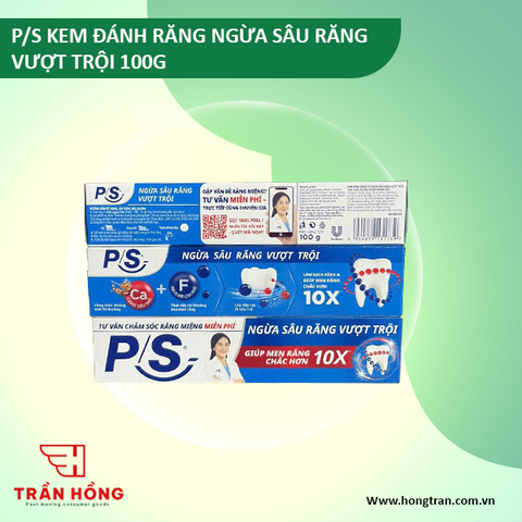 KEM ĐÁNH RĂNG P/S NGỪA SÂU RĂNG VƯỢT TRỘI 100G x 60 ỐNG