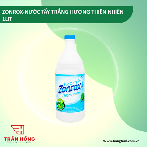 NƯỚC TẨY TRẮNG ZONROX - HƯƠNG THIÊN NHIÊN 1LIT x 12 chai