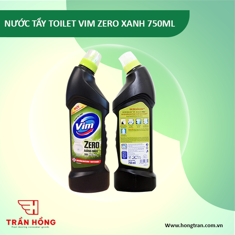 NƯỚC TẨY TOILET VIM ZERO XANH 750ML x 18CHAI