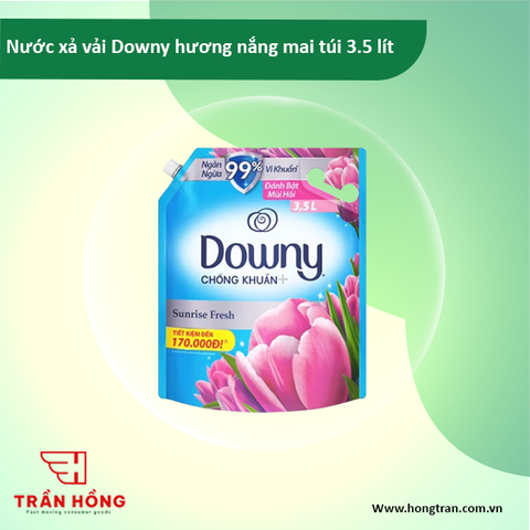 Nước xả vải Downy hương nắng mai túi 3.5 lít x 4 Túi