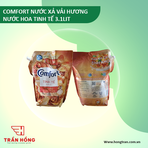 NƯỚC XẢ VẢI COMFORT HUONG NUOC HOA THIÊN NHIÊN TINH TẾ 3.1L x 4 TÚI