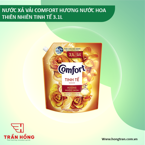 NƯỚC XẢ VẢI COMFORT HUONG NUOC HOA THIÊN NHIÊN TINH TẾ 3.1L x 4 TÚI