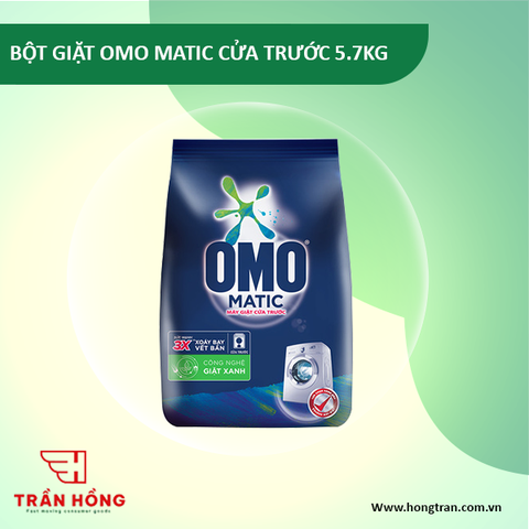 BỘT GIẶT OMO MATIC CỬA TRƯỚC 5.7KG X 3 TÚI