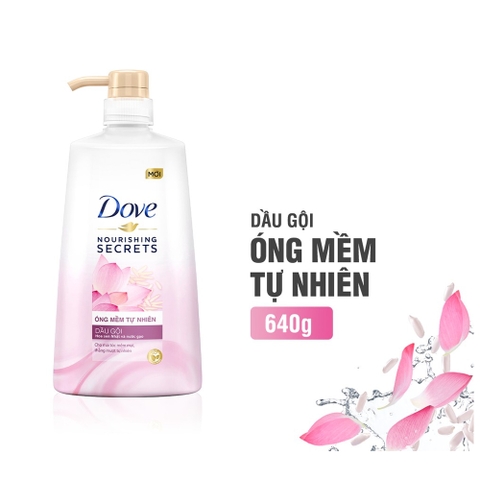 DẦU GỘI DOVE HOA SEN ÓNG MỀM 640G/8CHAI