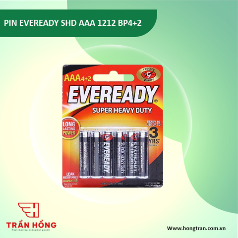 PIN EVEREADY SHD AAA 1212 BP4+2) x 12 vỉ