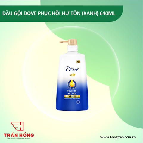 DẦU GỘI DOVE PHỤC HỒI HƯ TỔN (XANH) 640ML x 8 CHAI