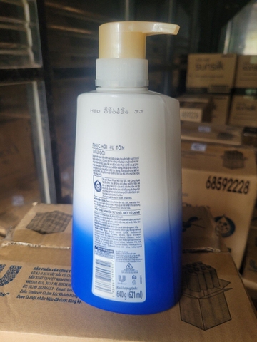 DẦU GỘI DOVE PHỤC HỒI HƯ TỔN (XANH) 640ML x 8 CHAI