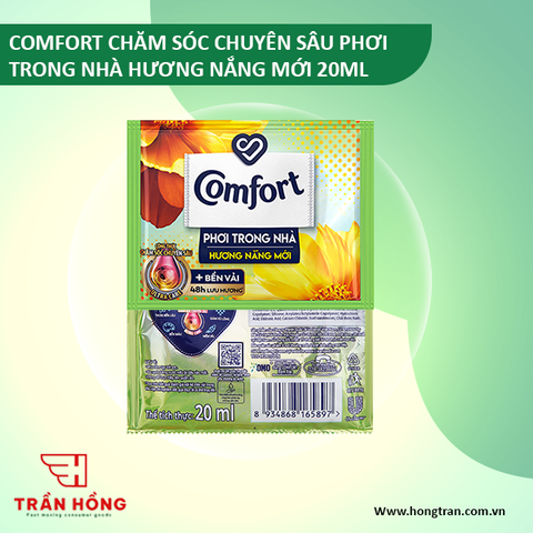 NƯỚC XẢ VẢI COMFORT PHƠI TRONG NHÀ HƯƠNG NẮNG MỚI 10G X 20ML X 30 DÂY
