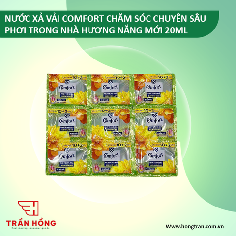 NƯỚC XẢ VẢI COMFORT PHƠI TRONG NHÀ HƯƠNG NẮNG MỚI 10G X 20ML X 30 DÂY