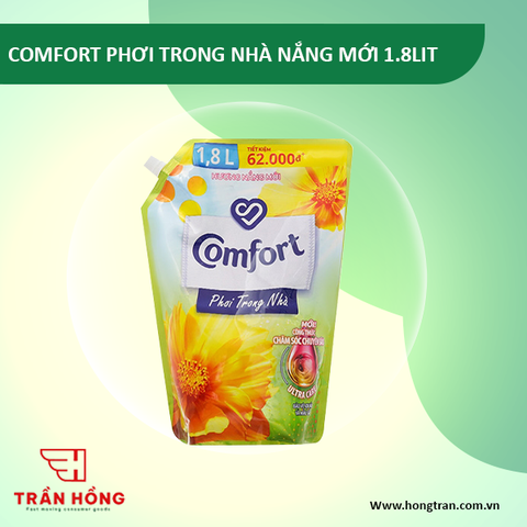 NƯỚC XẢ VẢI COMFORT PHƠI TRONG NHÀ HƯƠNG NẮNG MỚI 1.8LIT X 4 TÚI