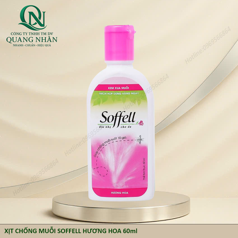 XỊT CHỐNG MUỖI SOFFELL HƯƠNG HOA 60ml x12 hộp x12 chai