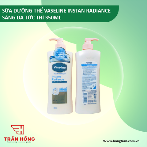 SỮA DƯỠNG THỂ VASELINE INSTAN RADIANCE SÁNG DA TỨC THÌ 350ML X 12 CHAI