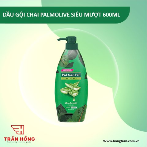 DẦU GỘI CHAI PALMOLIVE SIÊU MƯỢT 600ML x 6 CHAI (XANH LÁ)