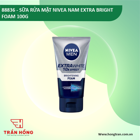 88836 SỮA RỬA MẶT NIVEA NAM EXTRA BRIGHT FOAM 100G x 24 CHAI