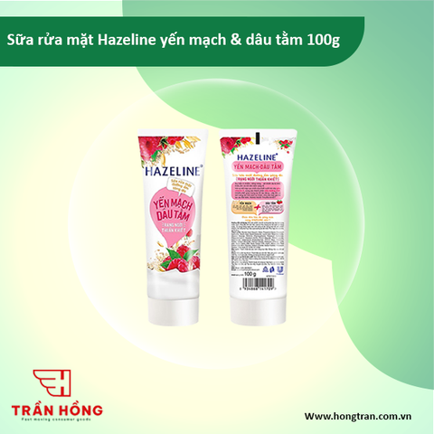 Sữa rửa mặt Hazeline yến mạch & dâu tằm 100g/24 tuýp